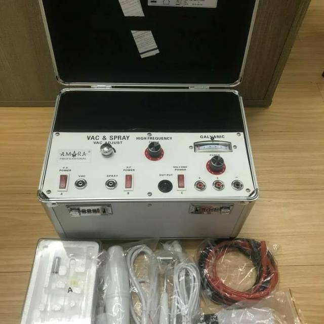 Mesin facial 4 in 1 galvanik hf vakum komedo meisida