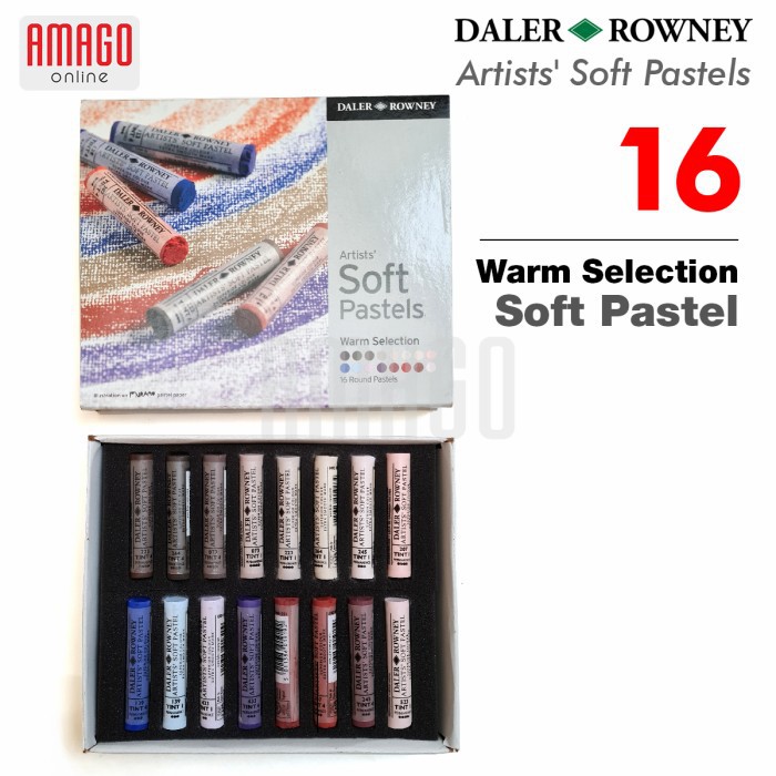 

DALER-ROWNEY Artists Soft Pastels Set - 16 Colours - WARM Selection