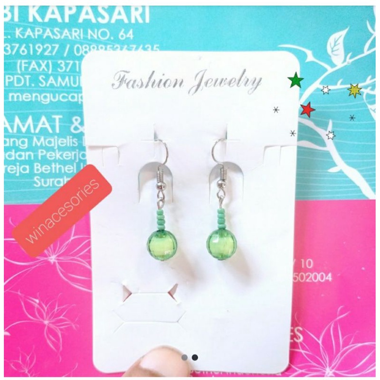 anting simple, anting bola dunia, anting cantik termurah