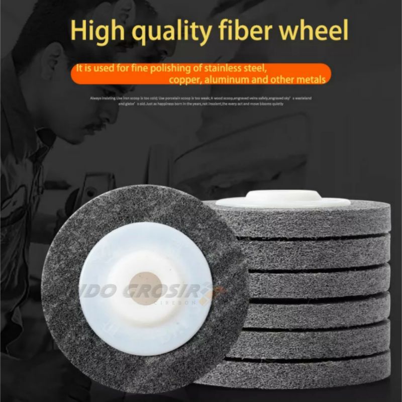 BENZ Non Woolen 4&quot; Batu Gerinda Asah Non Woven Grinding Disc Batu Poles Karat Metal Besi Baja Alumunium Stenles