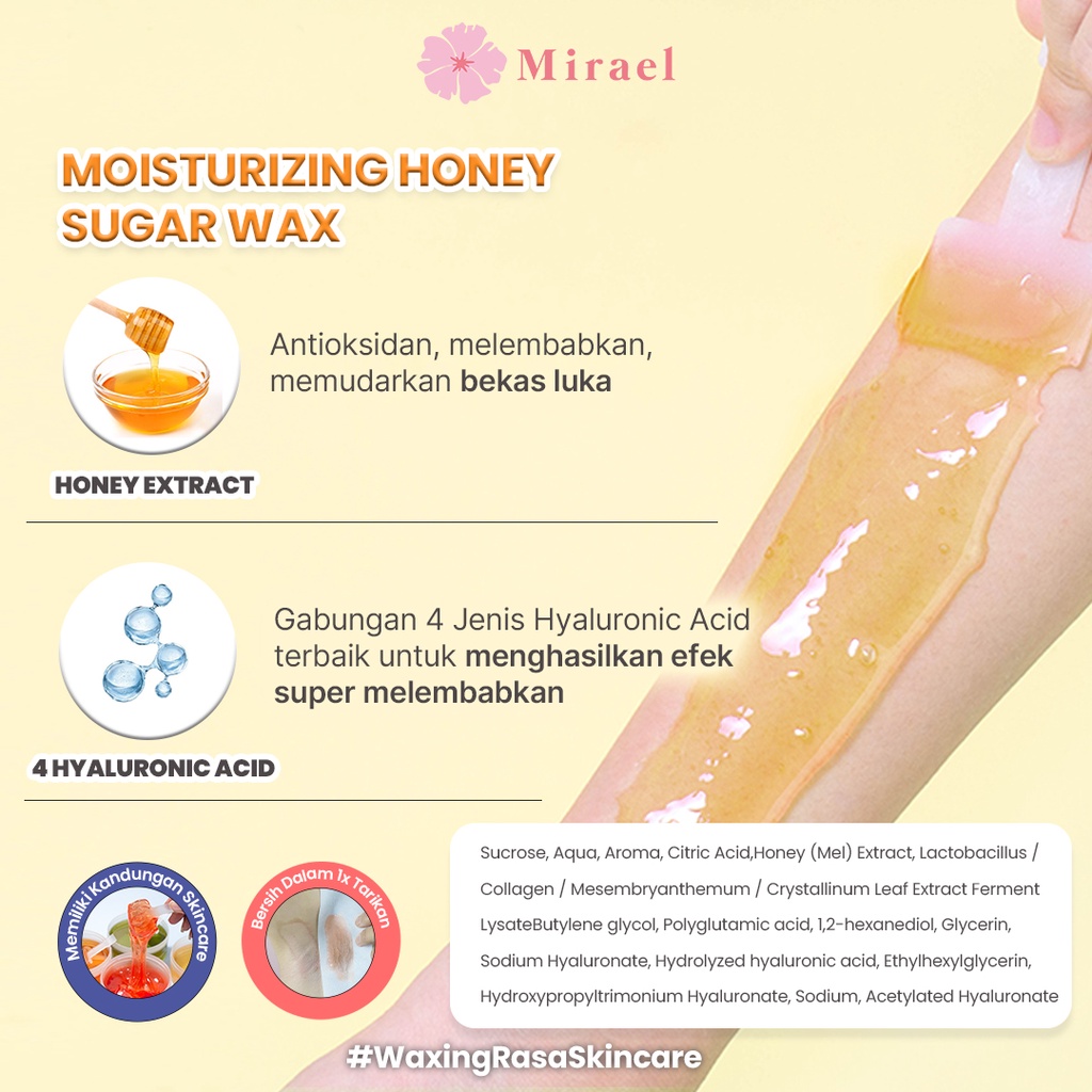 Mirael Sugar Waxing Kit Penghilang Bulu Miss V Dengan Niacinamide All Varian
