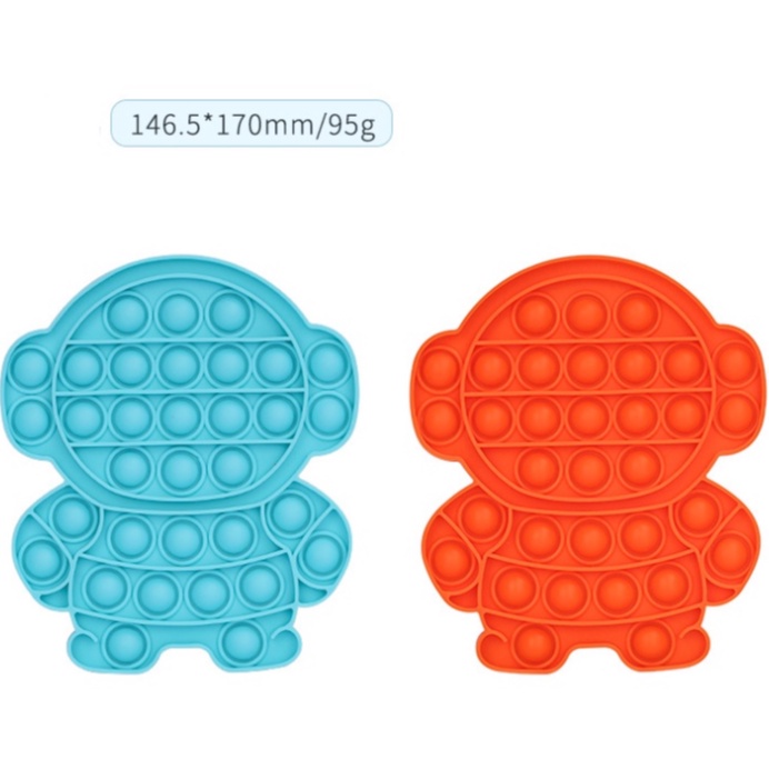 Animal Pop It Push it Pelangi Rainbow Unicorn Astronot Spinner Push Bubble Stress Kids Dino-6