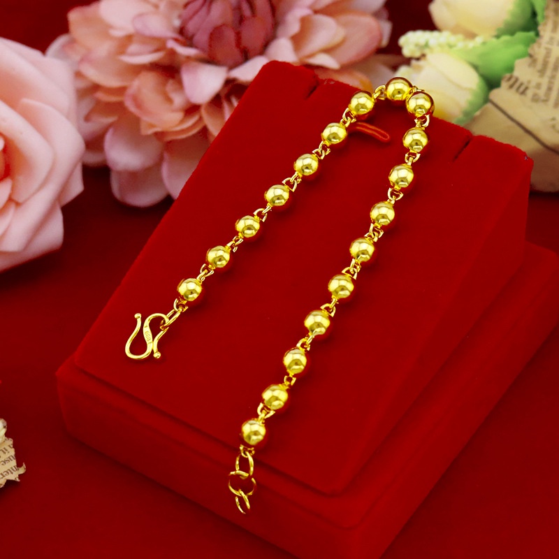 Gelang Manik-Manik Mutiara Bulat 24K Untuk Pria Dan Wanita