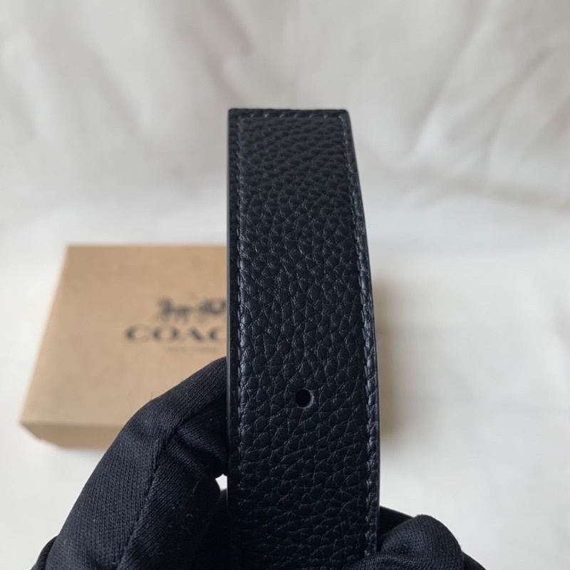 COACH Belt Woman Black Leather