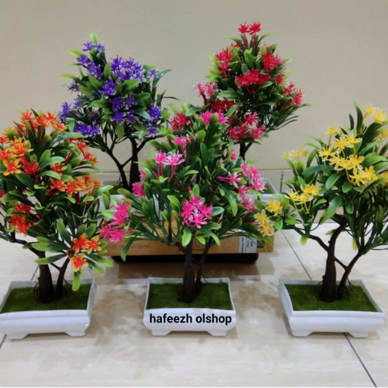 Tanaman Hias Pot Vas Pohon Bunga Plastik