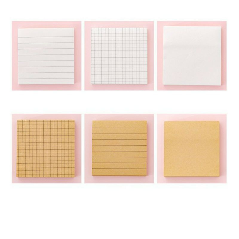 Memopad Memo Brown White Basic Vintage Simple Murah Kertas Catatan Pengingat Notepad-4