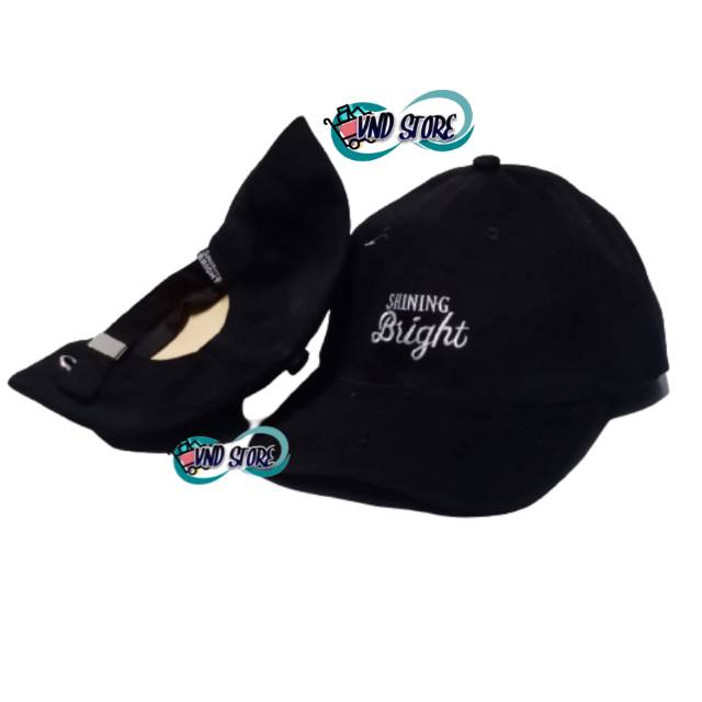 Topi Baseball Distro Branded Shining Bright  Hitam