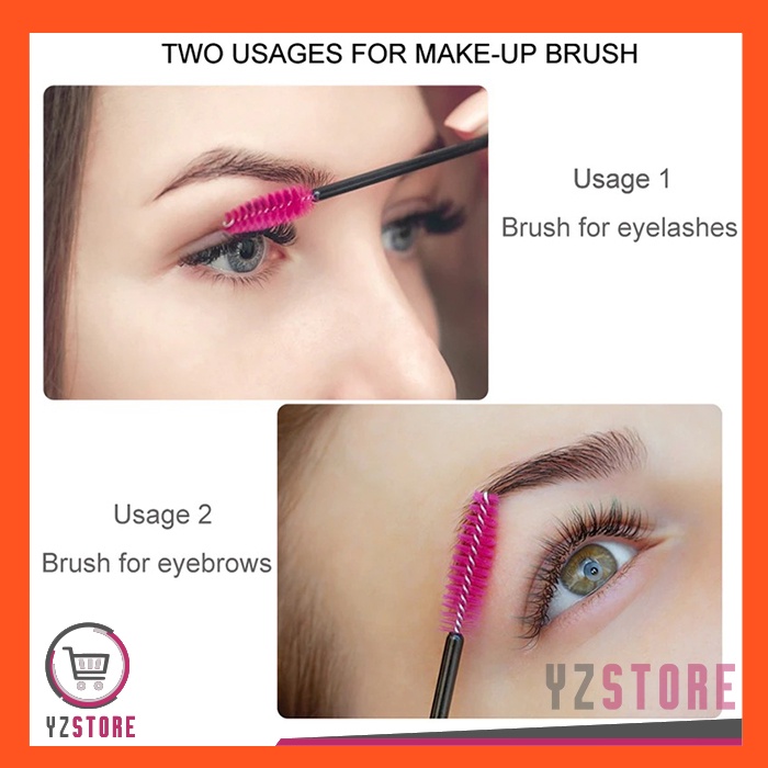 Maskara Wand Sikat Sisir Bulu Mata Eyelash 2PCS YZ152