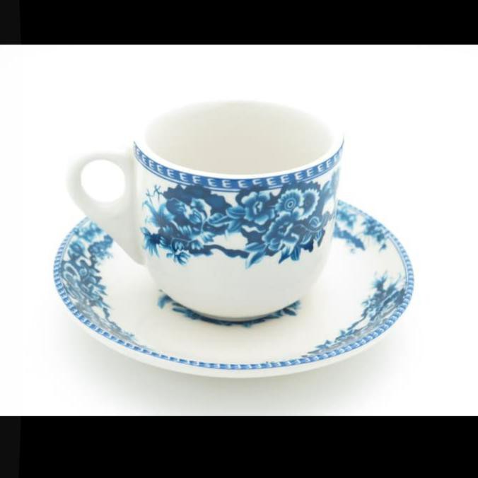 Cangkir set keramik motif oriental jadul