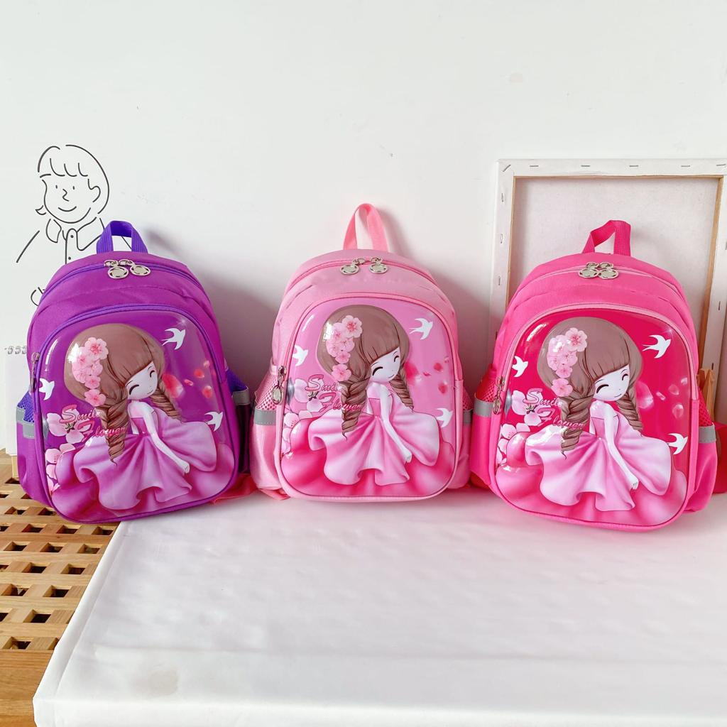 [Jualsemua18]Tas Anak Anak Motif Hello Kitty Dan Princess / Ransel Anak Motif Lucu Dan Imut / Cute Kids Bag/Import