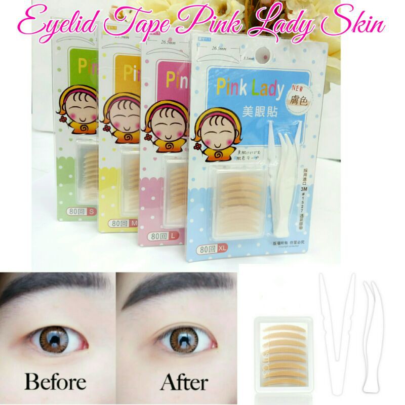 Eyelid Tape Pink Lady Skin/Skot Mata Warna Kulit