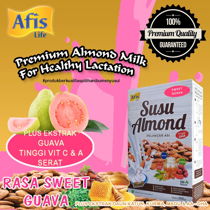 Afis Susu Almond pelancar ASI