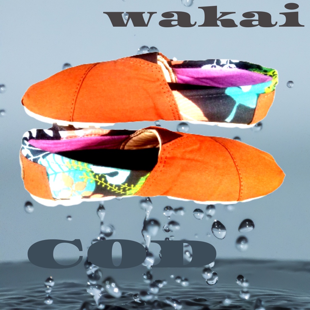 SEPATU WAKAI TAN MOTIF SIZE 36-43 SEPATU WAKAI PRIA DAN WANITA