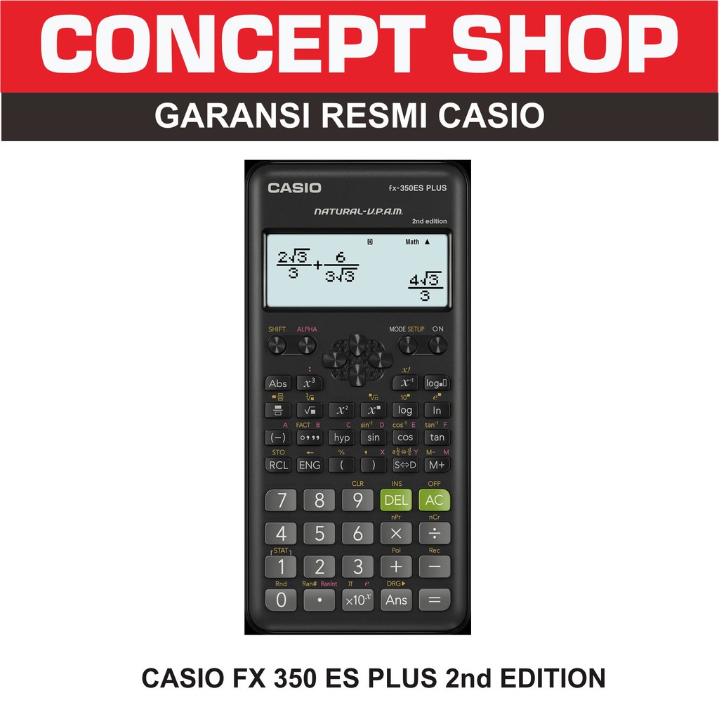 

CASIO FX 350 ESPLUS 2ND EDITION. FX350 ES PLUS. FX350ESPLUS RESMI