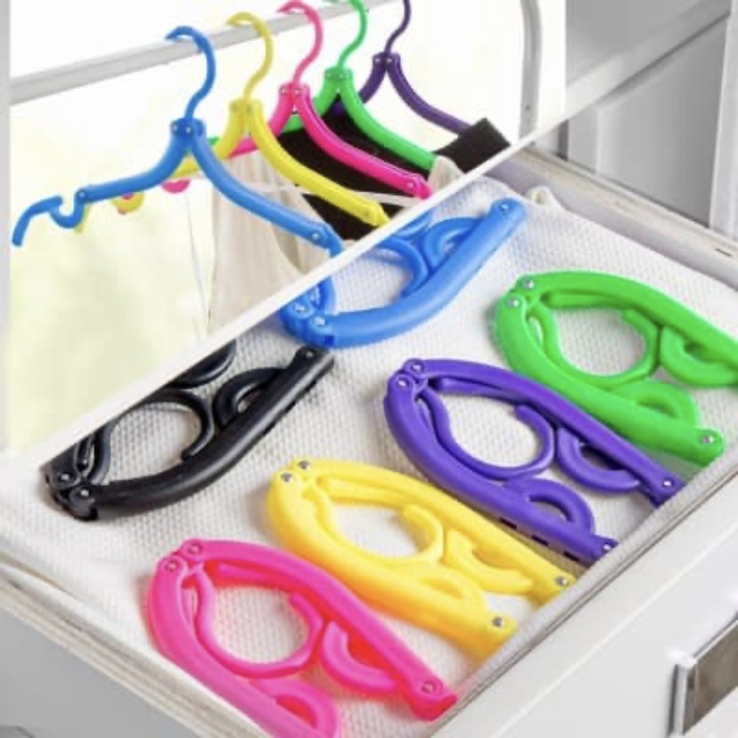 Travel Portable Fold Hanger Gantungan Baju Lipat Travelling