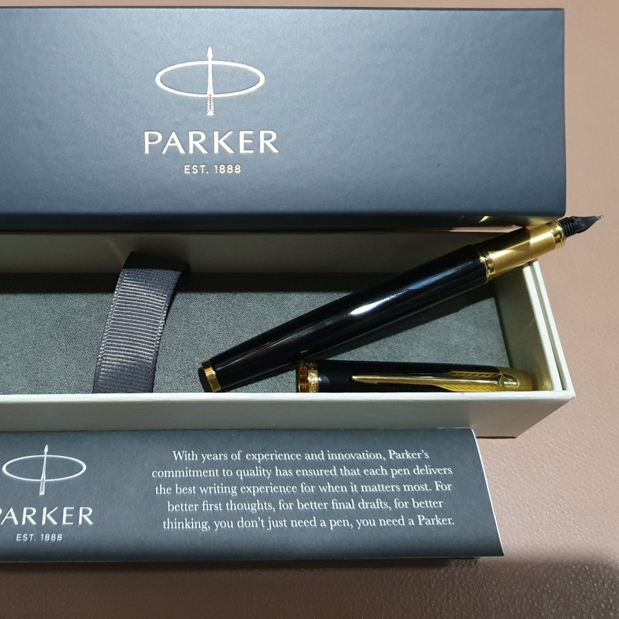 

Pulpen Parker Original IM LQ BLACK GT FOUNTAIN PEN Free Grafir Nama