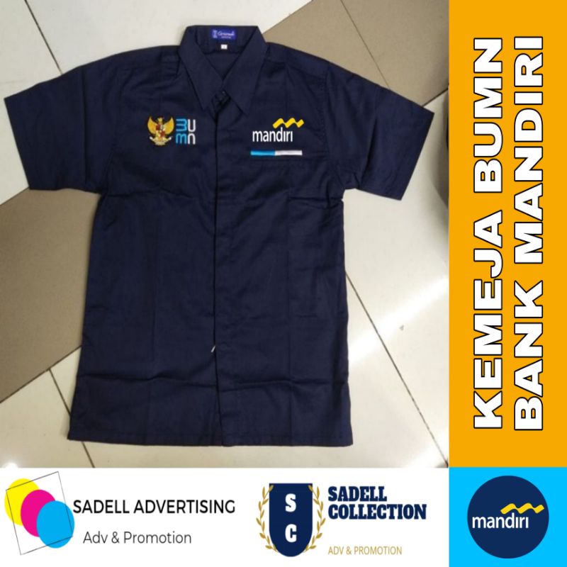 Jual Kemeja BUMN Bank Mandiri Seragam BUMN Bank Mandiri Navy Blue