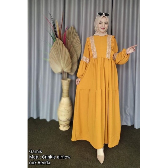 gamis cringkle Renda