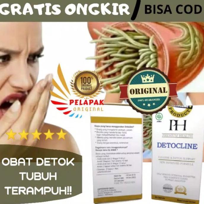 detocline original obat cacing parasit dalam tubuh & obat bau mulut