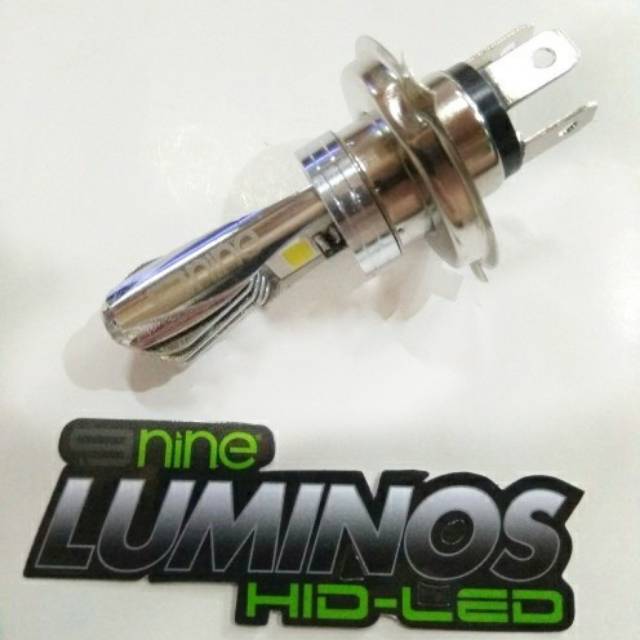 LAMPU LED H4 COB NINE WHITE HI LOW AC DC UNTUK MOTOR BISON KLX SCOOPY VIXION DLL