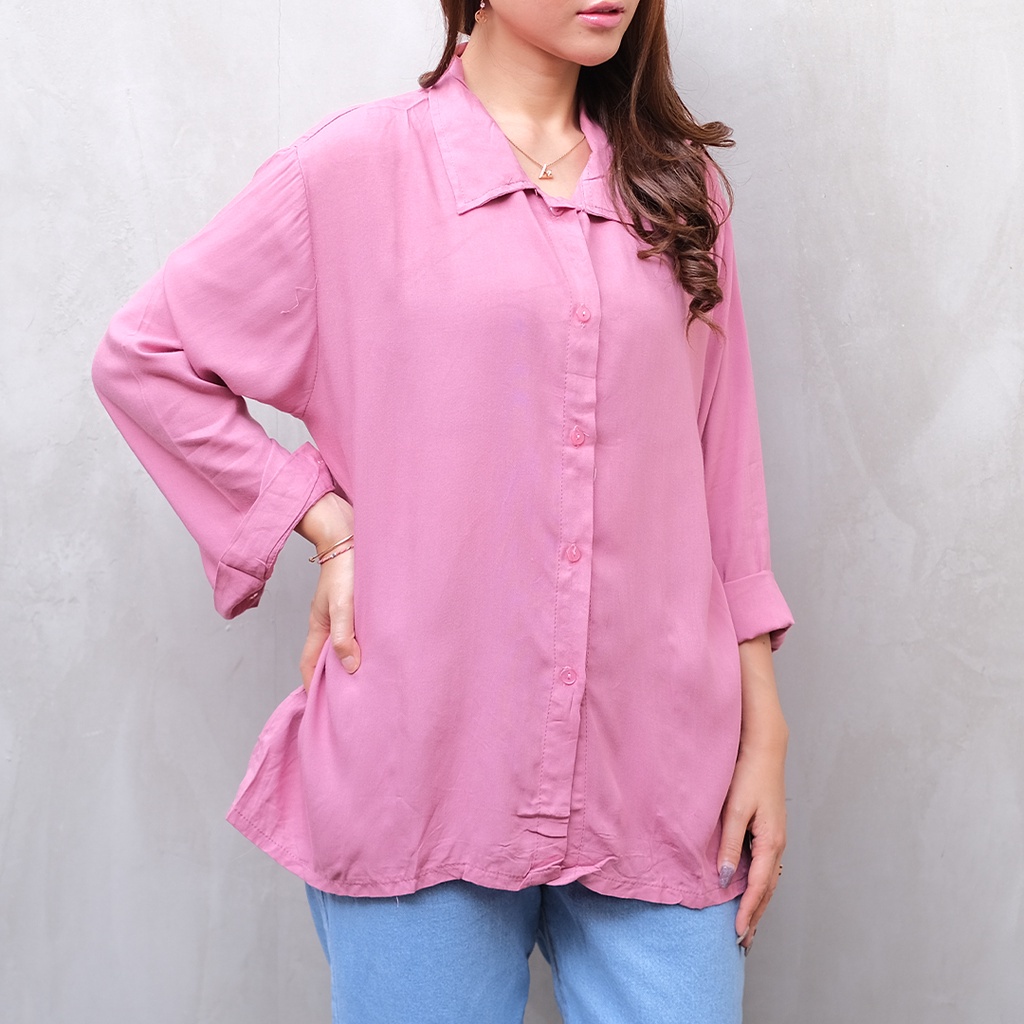 BEFAST - ZEC OOTD Kemeja AYASAN / Zodya Oversize XXL RAYON DIAMOND Shirt / Atasan Kemeja Jumbo Wanita / Kemeja Oversize Kekiniaan / Trendy / Terlaris / OOTD Wanita Viral 2022 / Kemeja Banyak Warna