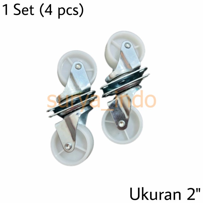 RODA NYLON / NILON 1 SET (4 PCS) 2&quot; INCH 50 MM GNT CASTERS MEJA / RAK