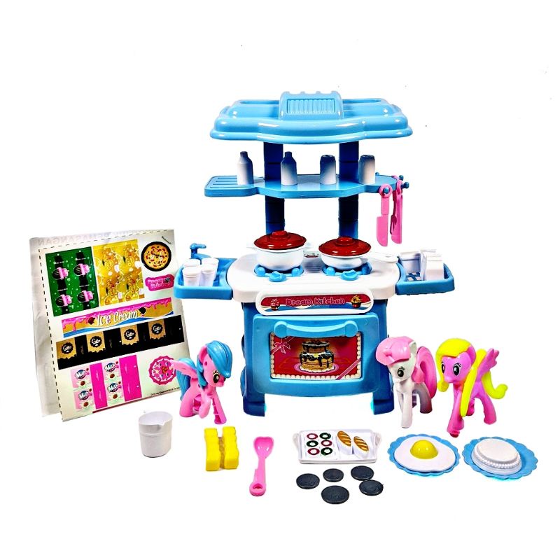 Ready FK 108 MAINAN KITCHEN SET KUDA PONI / MAINAN MASAK MASAK LENGKAP ADA KUDA PONINYA Rumah Mainan