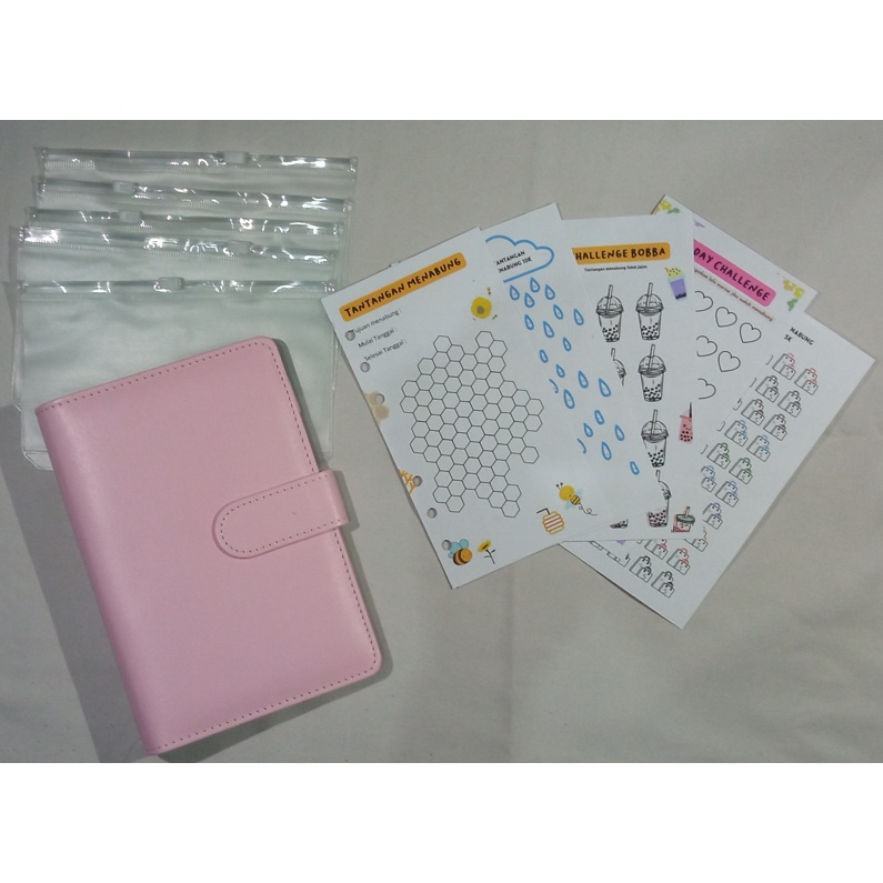 

Paket Binder Keuangan A6 PU Lather Pink | Binder Keuangan/Anggaran