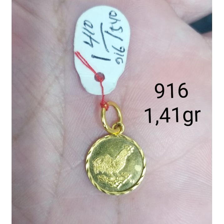 Liontin shio ayam emas singapore kadar 916