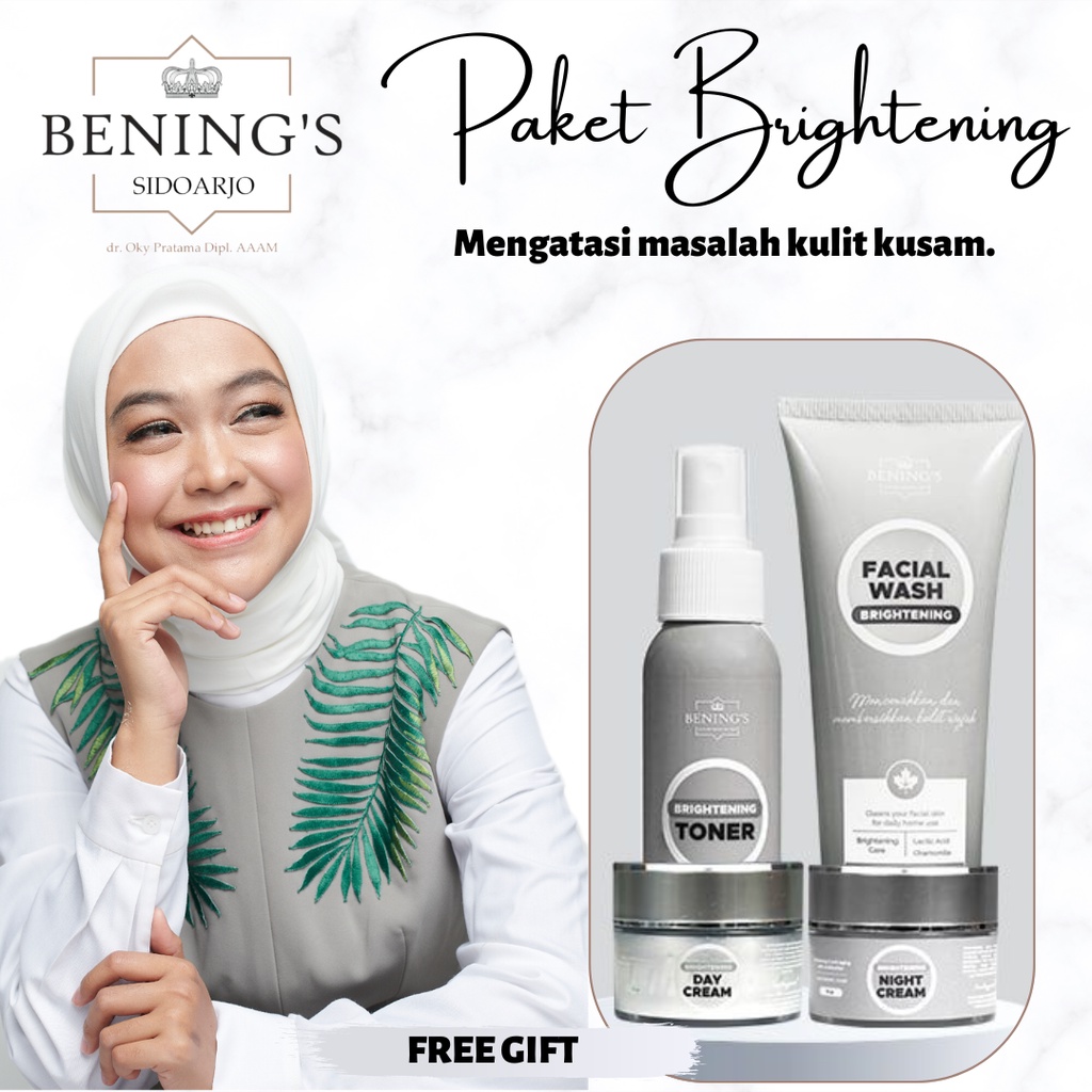 PAKET BRIGHTENING BENINGS SKINCARE DR. OKY PRATAMA | MENCERAHKAN & MENGATASI KULIT KUSAM