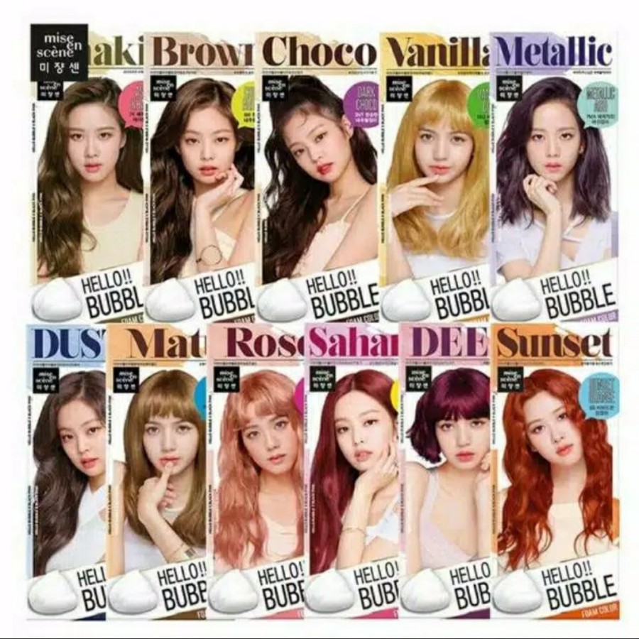 Mise En Scene Hello Bubble Dye Hair Coloring PEWARNA RAMBUT MUDAH DI GUNAKAN PEWARNA RAMBUT SALON