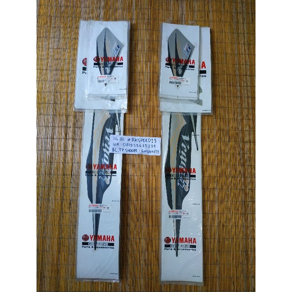 striping sticker logo emblem yamaha new vega r  2008 2009 hitam black asli original