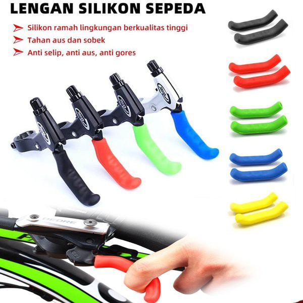 Silikon Cover Brake Lever Gel Pelindung Handle Karet Rem Sepeda Isi 2 pcs