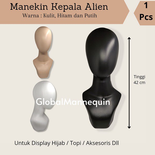 Manekin Kepala Alien | Manekin Kepala Polos ( Patung Jilbab)