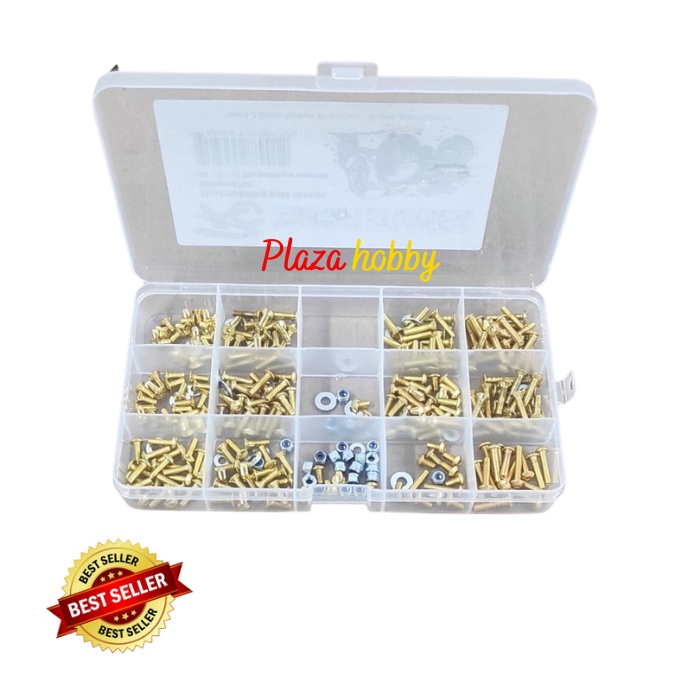 electroplating gold screws box kit for rc car SCX10 TRAXXAS HSP 94111
