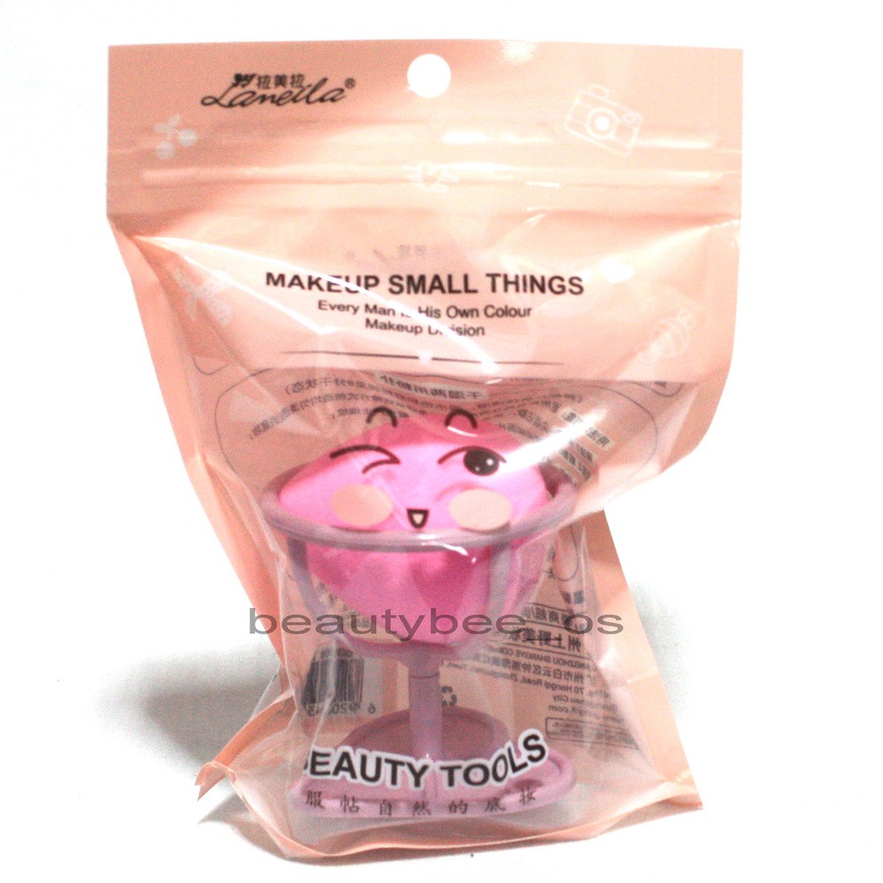 MAKEUP SPONGE BLENDER + HOLDER LAMEILA PINK MUDA (MOTIF-1)