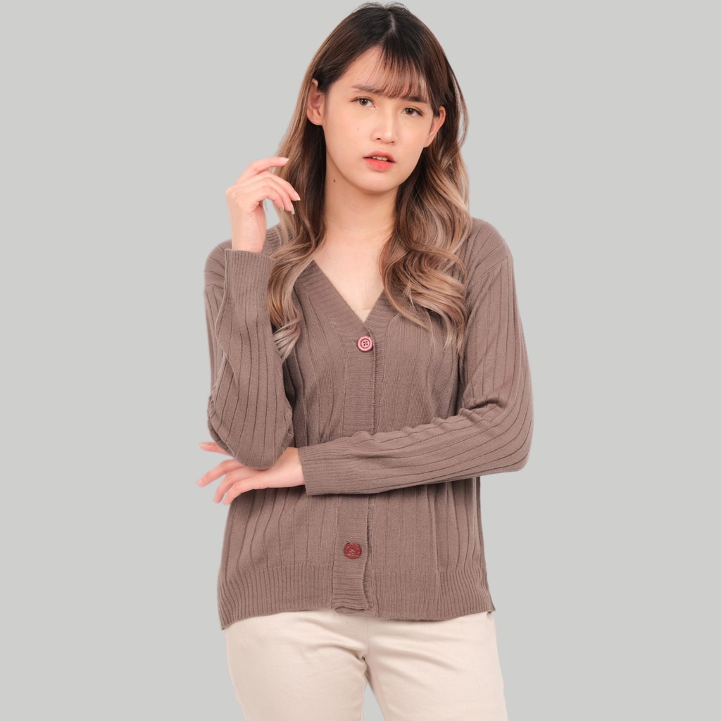 Monellina MELODY Cardigan Rajut Oversize Wanita Lengan Panjang-8