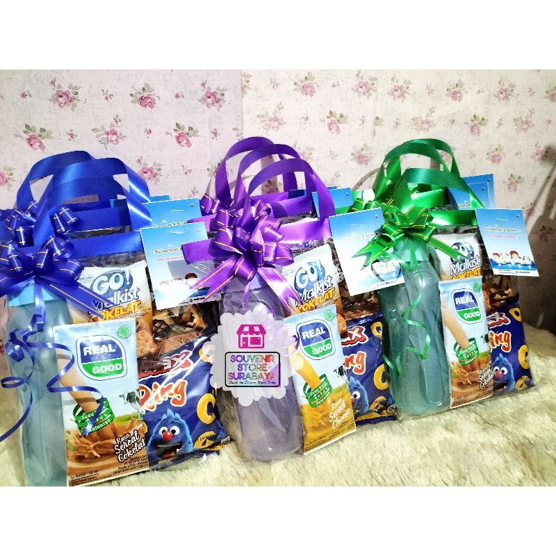 BOTOL PUTAR || Paket ultah botol minum || Snack ulang tahun plus souvenir botol || bingkisan ulang tahun murah