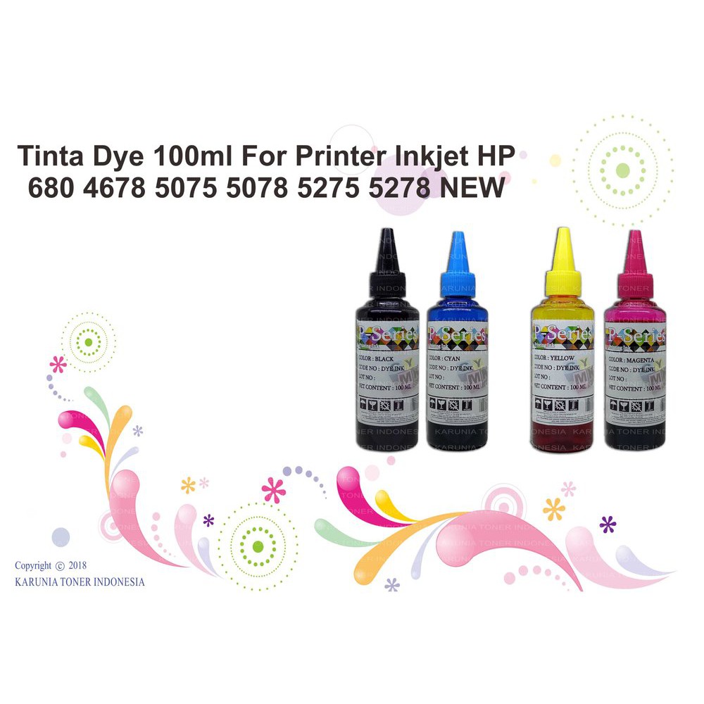 

Tinta Dye 100ml For Printer Inkjet 680 4678 5075 5078 5275 5278 NEW