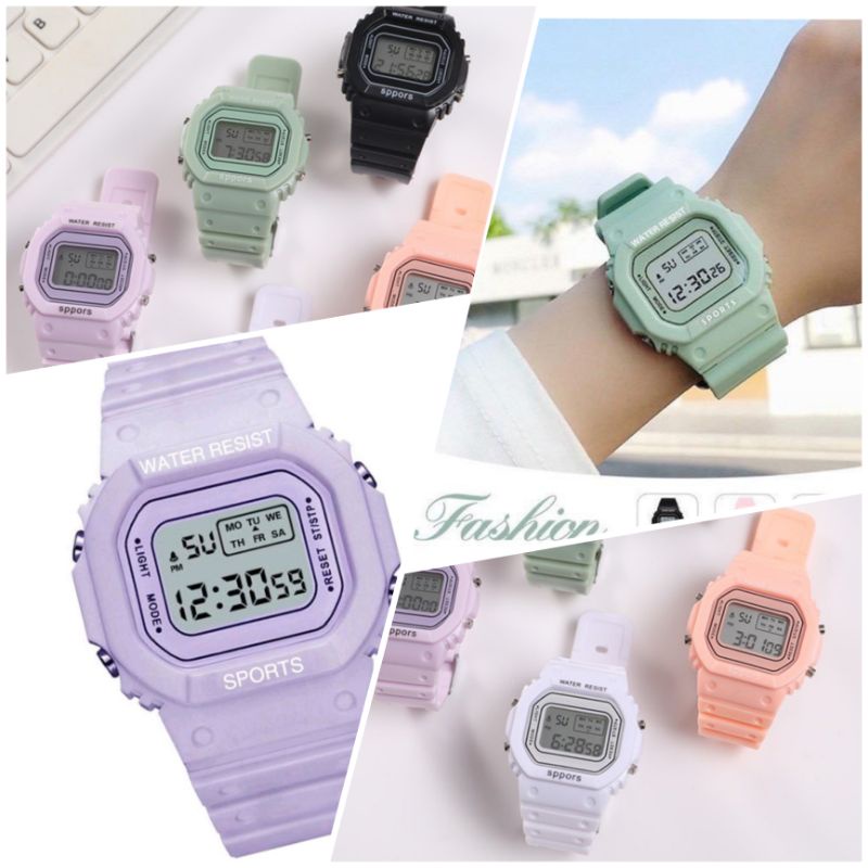 JAM TANGAN KEREN PRIA WANITA DIGITAL RUBBER