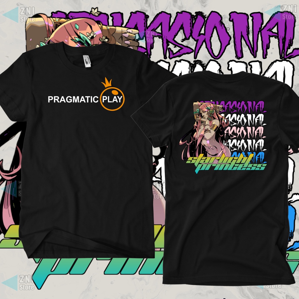Kaos Atasan Pakaian Distro Pragmatic Play 22 Starlight Princess 2 Unisex Cowo / Cewe / Pria  / Wanit