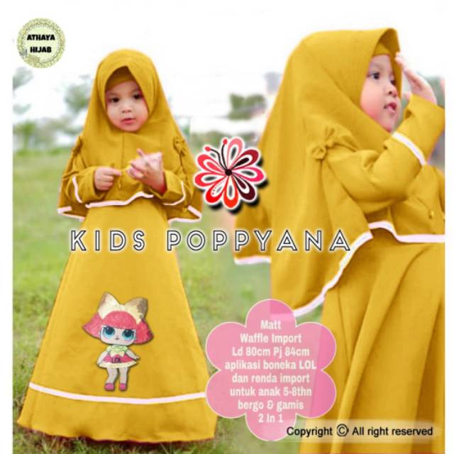 Kid poppyana by athaya | tanah abang | grosir solo | gamis anak murah