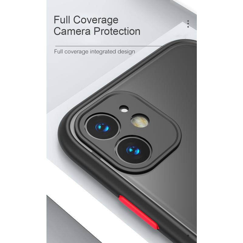Case Pelindung Belakang Warna Kontras Matte Untuk iPhone 14 13 12 Pro Max Plus 14