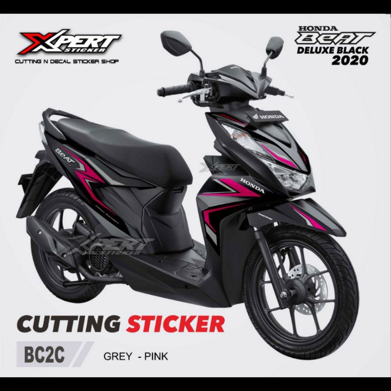 Cutting sticker Honda Beat Type DELUXE BLACK dan DELUXE SILVER.