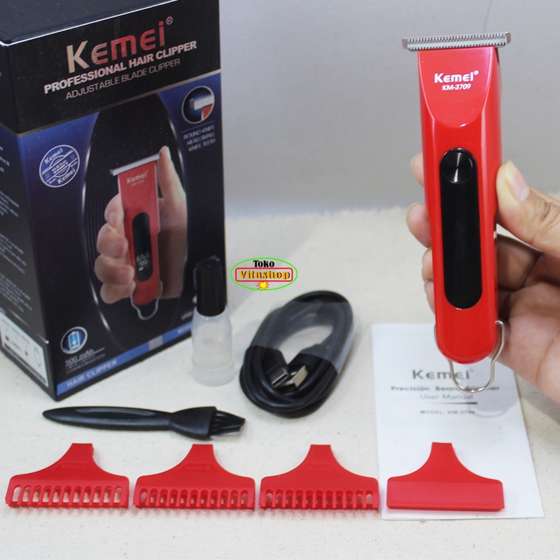 MESIN PANGKAS RAMBUT KEMEI KM-3709 ALAT POTONG CUKUR ANAK CLIPPER CAS