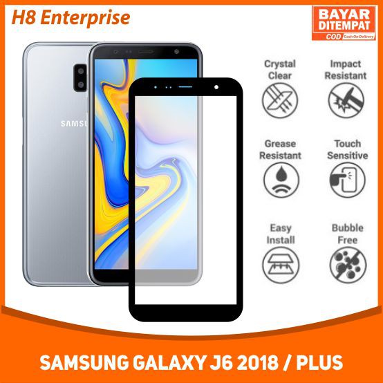 TEMPERED GLASS 5D FOR SAMSUNG GALAXY J6 2018 FULL COVERAGE FULL LEM NO PELANGI NO GELEMBUNG UDARA