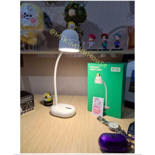 OFFICAL BT21 BABY PORTABLE MOOD DESK LAMP LAMPU LED SMART KOREA BTS STANDING DOLL SITTING