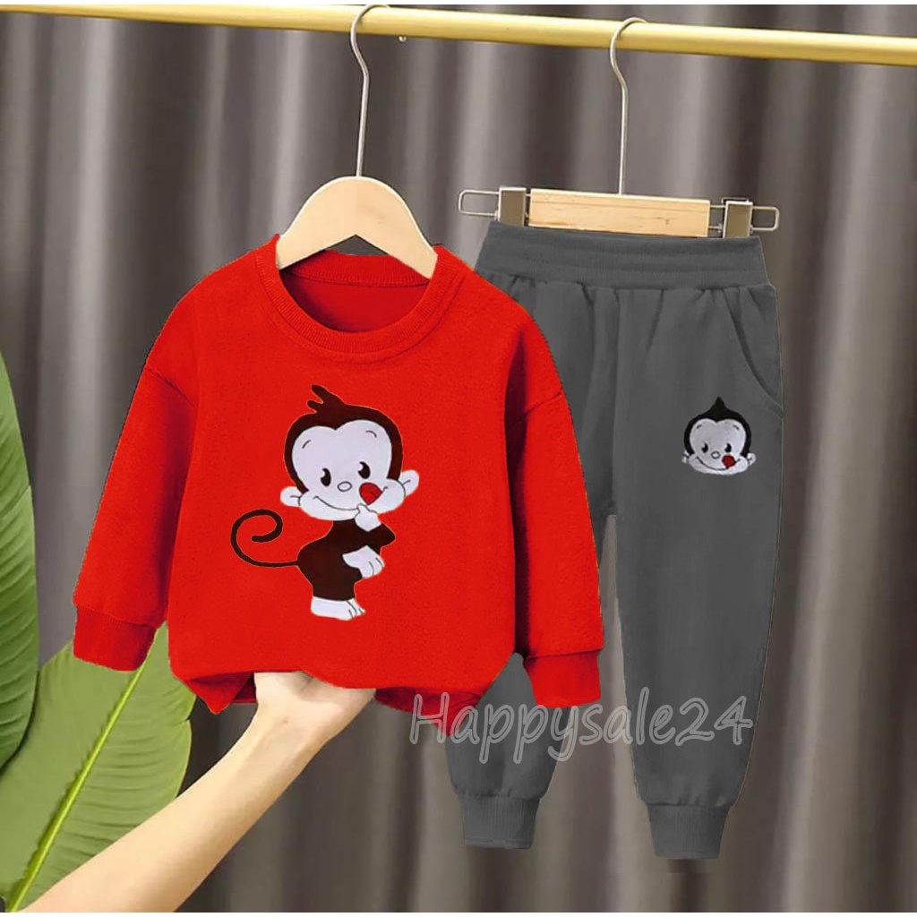 SETELAN SWEATER JOGGER ANAK BAJU ANAK 1-5 TAHUN MOTIF MONKEY SWEATER ANAK LAKI LAKI DAN PEREMPUAN SETELAN ANAK MURAH BAJU ANAK MURAH BAJU ANAK LAKI LAKI BAJU ANAK PEREMPUAN TERLARIS