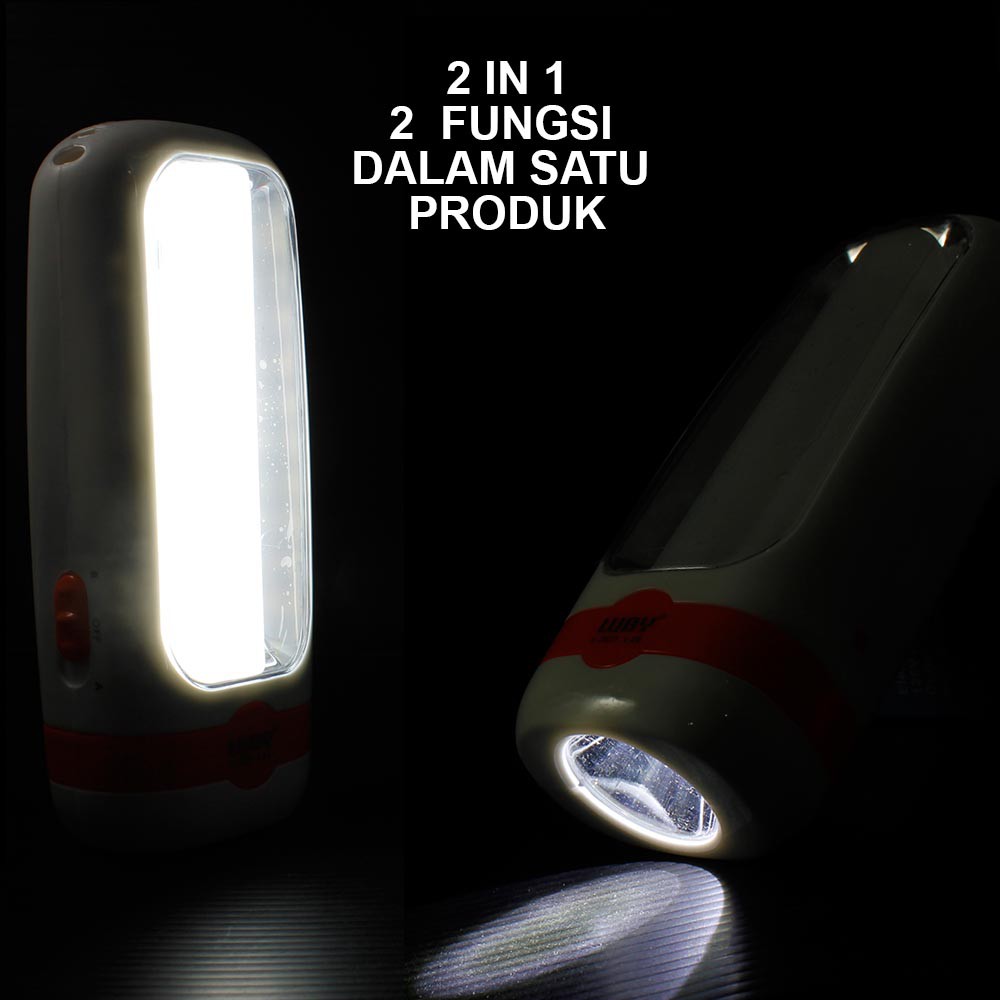 Senter Rechargeable 2 in 1 LUBY L7677 1 LED 10 SMD