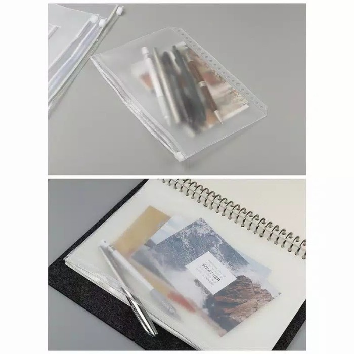 

Update Ziplock Bag / Pouch / Kantong Binder 6 Rings Transparan Berkualitas